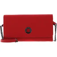 Mandarina Duck Leren Kaarthoes Schoudertas Mellow Leather Wallet Bag Flame Scarlet Rood
