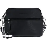 Bruno Banani Leren Schoudertas Crossbody Bag Black Zwart