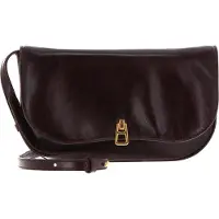 Coccinelle Leren Schoudertas Magie Rock Mini Bag Darkbrown Donkerbruin