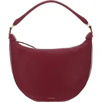Coccinelle Leren Schoudertas Sunnie Handbag Grained Leather Garnet Red Wijnrood