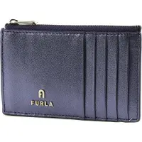 Furla Leren Kaarthouder Camelia Zipped Card Case Vibe Paars