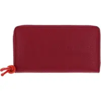 Coccinelle Leren Portemonnee Metallic Soft Wallet Grained Leather Sangria / Gazpacho (rood)paars