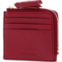 Coccinelle Leren Kaarthoes Tassel Credit Card Holder Sangria (rood)paars