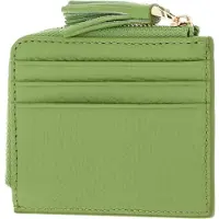 Coccinelle Leren Kaarthoes Tassel Credit Card Holder Guacamole Groene