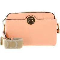 Coccinelle Leren Schoudertas Liya Signature Crossbody Grained Leather Sunrise Abrikoos