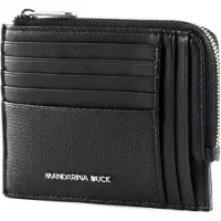 Mandarina Duck Leren Kaarthouder Mellow Urban Wallet Nero Zwart