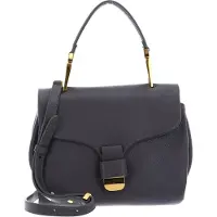 Coccinelle Leren Handtas Schoudertas NEOFIRENZE SOFT Handbag Grained Leather Ardesia Donkergrijs