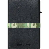 Tru Virtu Kaarthouder Click & Slide Strap Cross Wallet Nappa Black Camouflage / Black Zwart Groene