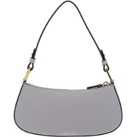 Coccinelle Leren Schoudertas Avondtas Merveille Mini Bag Light Grey Lichtgrijs