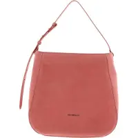 Coccinelle Leren Schoudertas Lea Suede Large Shoulderbag Geranium Oranje