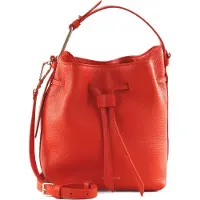 Coccinelle Leren Handtas Schoudertas Malory Handbag Grained Leather Gazpacho Oranje