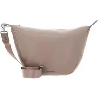 Mandarina Duck Leren Schoudertas Mellow Leather Hobo Bag Warm Taupe