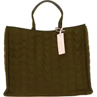 Coccinelle Shopper Never Without Bag Nylon Matelasse Handbag Loden / Loden Kaki