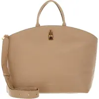 Coccinelle Leren Handtas Schoudertas Magie Soft Handbag Grained Leather Fresh Beige