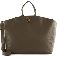 Coccinelle Leren Schoudertas Shopper Magie Soft Handbag Grained Leather Coffee Bruine