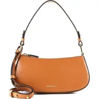 Coccinelle Leren Handtas Schoudertas Merveille Calf Cocker Mini Bag Cuir Lichtbruin
