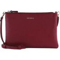 Coccinelle Leren Schoudertas Best Crossbody Bag Sangria (rood)paars