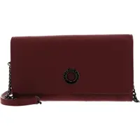 Mandarina Duck Leren Kaarthoes Schoudertas Mellow Leather Wallet Bag Mahogany Rood