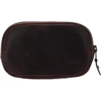 Buckle & Seam Leren utensil zak Robin Leather Bag Brown donkerbruin