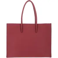 Coccinelle Leren Schoudertas Maxi Log Handbag Grained Leather Pot Lichtrood