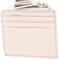 Coccinelle Leren Kaarthoes Tassel Credit Card Holder Creamy Pink Roze