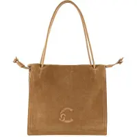 Coccinelle Leren Schoudertas Dulse Suede Handbag Skin / Skin Lichtbruin