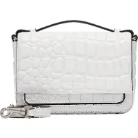 Liebeskind berlin Leren Schoudertas Lea Waxy Croco Crossbody Paperwhite Crème