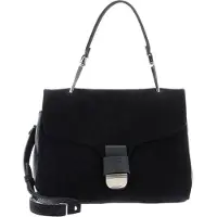 Coccinelle Leren Handtas Schoudertas Neofirenze Sued Handbag Noir Zwart
