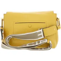 Coccinelle Leren Schoudertas Liya Signature Crossbody Bag Soleado Geel