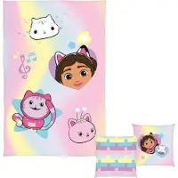Gabby's Poppenhuis Gabby´s Dollhouse Plaid met kussen (Roze/geel)
