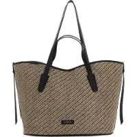 Coccinelle New Never Wit.b.bic.straw Multi Noir/noir Size: OS | Tote Bags Outlet | Dames | Zwart