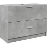 vidaXL Wastafelkast 78x37x59 cm bewerkt hout betongrijs