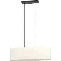Eglo Febres Hanglamp - E27 - 78 cm - Zwart/Wit - Teddy stof