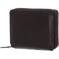 Leonhard heyden Leren Portemonnee Roma Zip Around Wallet Brown Donkerbruin