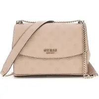 GUESS Handtas 'Sac Bandoulière Zarela Luxury Satche Simply Taupe Logo' bruin