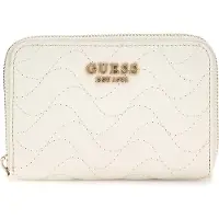 GUESS Portemonnee Melisandra SLG Medium Zip Around Wallet Shell Crème
