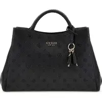 GUESS schoudertas Phoebe Large Girlfriend Satchel Black Logo zwart