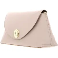 Coccinelle Leren schoudertas Nikla Handbag Double Grainy Leather Rosette / Warm Taupe beige