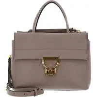 Coccinelle Leren handtas schoudertas Arlettis Handbag Grained Leather Warm Taupe