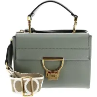 Coccinelle Leren schoudertas handtas Arlettis Signature Handbag Grained Leather Greenery groene