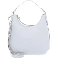 Coccinelle Leren schoudertas Rebekka Handbag Grained Leather Snow Lichtblauw