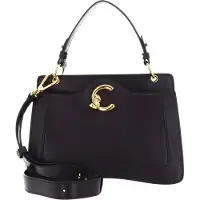 Coccinelle Leren handtas schoudertas C-Me Calf Smooth Handbag Grained Leather Prune donkerpaars