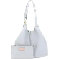 Coccinelle Leren schoudertas C-Easy Shopper Snow Lichtblauw
