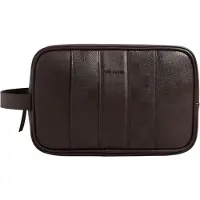 Ted Baker toilettas Waydee House Check PU Washbag Brown - Choc donkerbruin