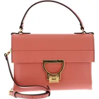 Coccinelle Leren handtas schoudertas Arlettis Handbag Pink Clay koraalrood