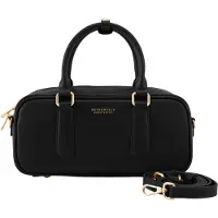 Seidenfelt Manufaktur handtas schoudertas Arvaja Bowling Bag Black zwart