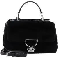 Coccinelle Leren schoudertas handtas Arlettis Synthetic Fur Handbag Noir / Noir zwart