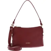 Coccinelle Leren schoudertas Rebekka Mini Bag Grained Leather Ribes (rood)paars
