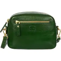 Bric's Leren schoudertas Volterra Shoulderbag Pine groen