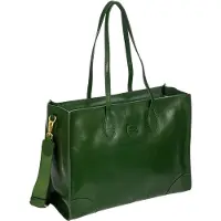Bric's Leren business tas met laptopvak Volterra Opera Bag Pine groen